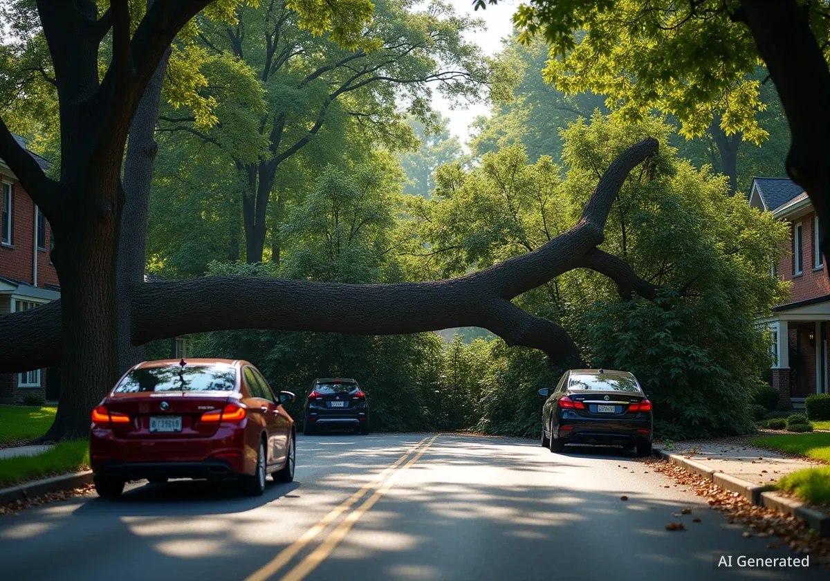 CHAOS: Fallen Tree Blocks Major Liverpool Road