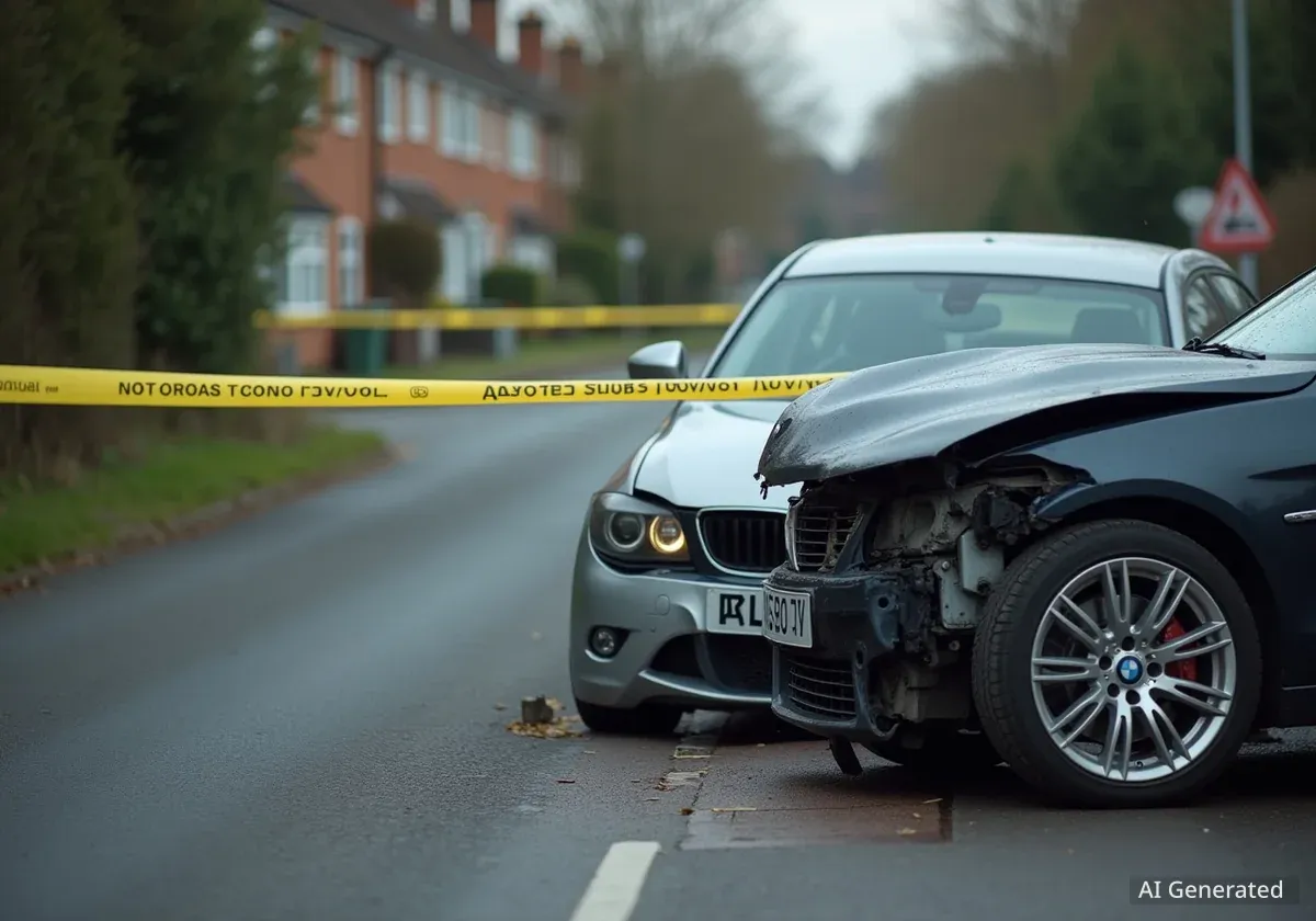 Five Hospitalized After Two-Car Crash in Huyton